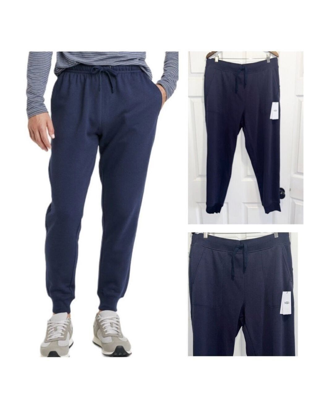 NWT UGG Hank Joggers Sweatpants Men’s Mid Rise Navy Blue Pants Size XL Brand New